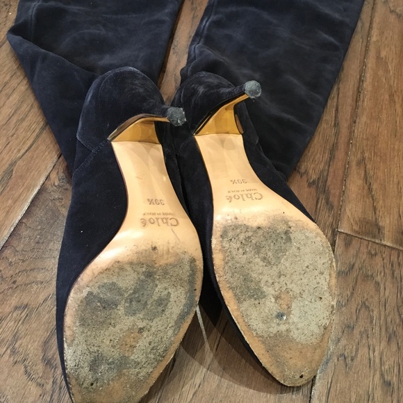 Chloe Suede Over the Knee Boots - Picture 8 of 9